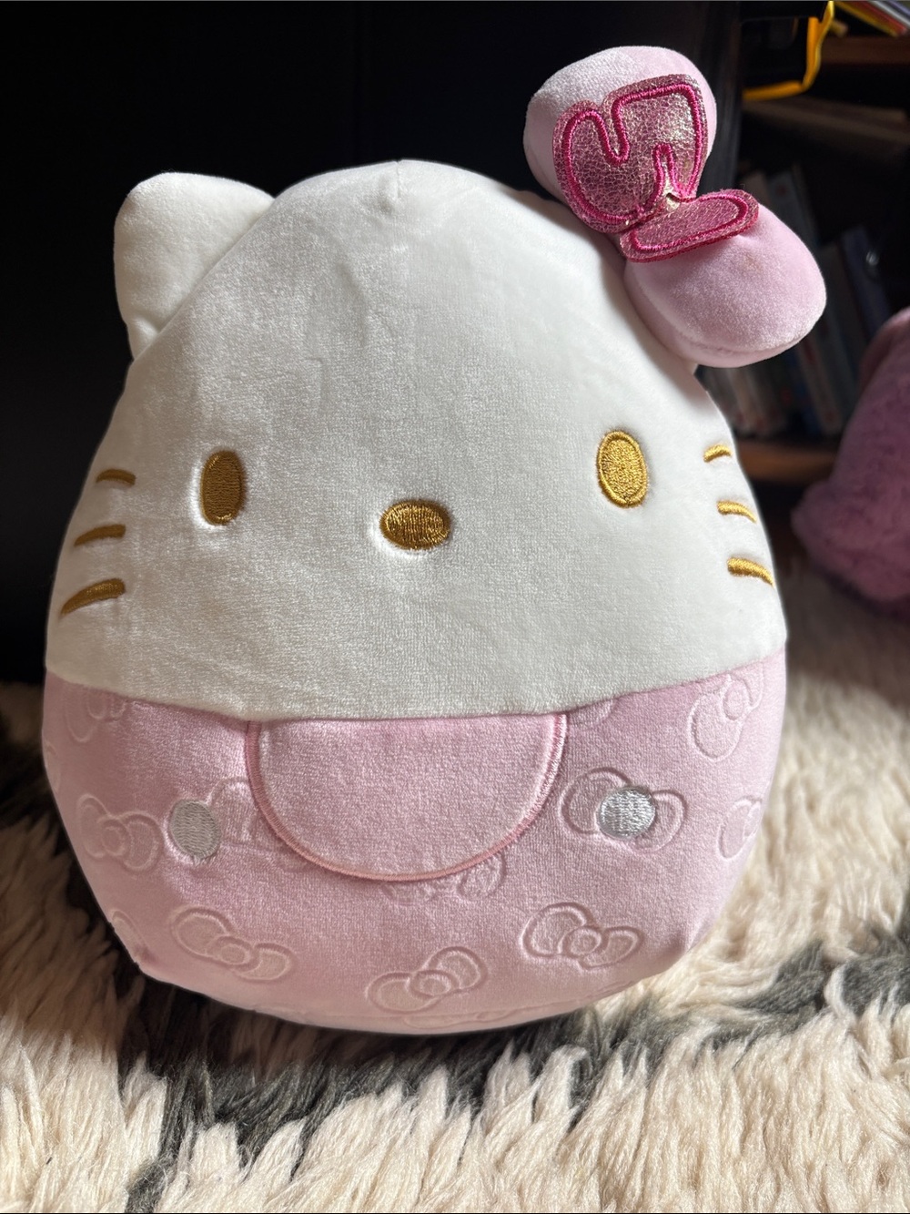 Sanrio Hello Kitty Pink and White Plush Tagged Character Pillow